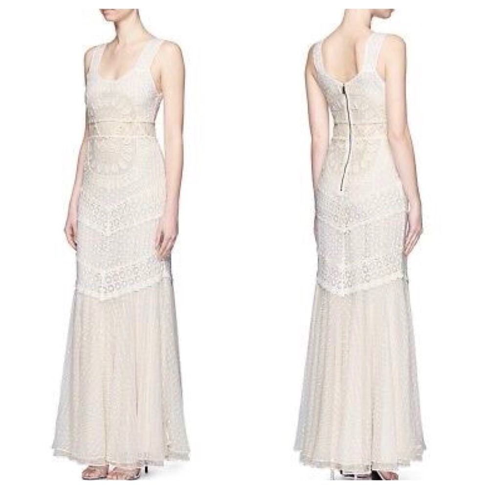 ALICE + OLIVIA Kimberly Sleeveless Embroidered Maxi Dress - Picture 7 of 13